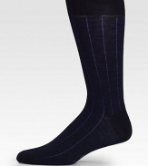 Vertical-chain stripes lend subtle style to these wool-nylon socks.80% wool/20% nylonMachine washMade in Italy of imported fabric