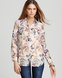 Gerard Darel Butterfly Printed Blouse