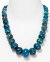 Kenneth Jay Lane's graduated beaded necklace will instantly transform closet staples. This style refuses to blend in, so showcase the agate beads over a basic neckline.