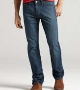 Get the streamlined look you want with these straight-leg jeans from Tommy Hilfiger.