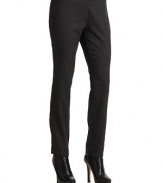 THE LOOKBanded waistSide zip closureBack welt pocketsSlim leg silhouetteTHE FITRise, about 8Inseam, about 30THE MATERIALWool/spandexFully linedCARE & ORIGINDry cleanImported of Italian fabricModel shown is 5'9½ (176cm) wearing US size Small. 