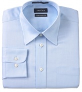 Round out your work-week rotation with this classic dress shirt from Nautica.