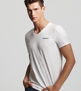 This amped up undershirt by Diesel is great for effortless layering or casually styled on its own.