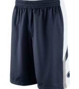 Get your game on while supporting your favorite NCAA team with these Penn State Nittany Lions basketball shorts featuring Dri-Fit technology from Nike.