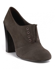 Cool and casual, Tory Burch's take on the oxford trend goes laceless in soft suede.