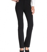 These bootcut-leg pants from Jones New York Signature create a flattering silhouette, thanks to the comfy ponte-knit fabric. Pair them with anything from tees to blouses!