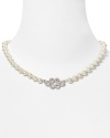 Pearls and pavé are a glamorous addition to your LBD--or your favorite jeans. From Lauren by Ralph Lauren.