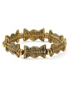 It's a riot! This Vanessa Mooney stretch bracelet is a oh so metal, crafted of rock chic brass beads.