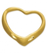 String this iconic floating heart charm onto your favorite chain for a truly romantic look. Crafted in diamond-cut 14k gold. Chain not included. Approximate length: 2/5 inch. Approximate width: 3/10 inch.