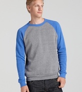 Exude laidback cool in this color-blocked sweatshirt from Alternative.