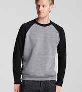 Exude laidback cool in this color-blocked sweatshirt from Alternative.