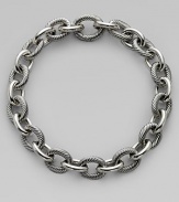 From the Chain Collection. Alternating cable and plain oval links in signature sterling silver.Sterling silver Length, about 18½ Hidden clasp Imported 