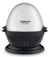 No more guesswork – these eggs are truly made to order! This Cuisinart egg cooker prepares up to seven eggs in their shells – hard, medium or soft – or perfectly poaches up to three eggs at once. Three-year limited warranty. Model CEC-7.