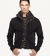 Ralph Lauren Black Label Cotton Interlock Mockneck Jacket