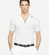 Ralph Lauren Black Label Short-Sleeved Mercerized Stretch Mesh Zipper Polo