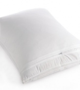 Save your pillow from spills as well as unwelcome bed bugs and dust mites with the Bed Bug pillow protector from Martha Stewart Collection, featuring waterproof, hypoallergenic MicroPolyester.