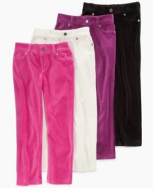 The simple softness of these velour pants will keep her comfortable and warm this winter. (Clearance)