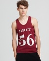 Burberry Brit goes sporty with this old-school logo tank.