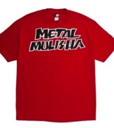 Loud and proud. This Metal Mulisha tee leverages a large graphic for a big, bold statement.