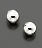 A classic look that works for weekends and days in the office too! 14k white gold studs measure 8 mm.