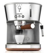 A bold design for the boldest of flavors. The refined taste that loves espresso will fall for this elegant machine, which stands out in stainless style on your countertop. Enjoy a shot of professionally made espresso with the fully programmable settings. 1-year warranty. Model XP4600.