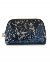 Dazzling with multicolored sequins, this cosmetic bag from Nine West is glam whether your look is day or night.