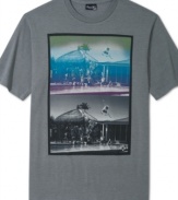 Show off your skater style with this rad jump graphic Volcom t-shirt.