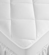 Sleep soundly with the quilted splendor of a 500 thread count mattress pad from Hotel Collection.