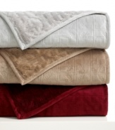 Double loft for twice the comfort! Snuggle up to two luxuriously soft textures with Berkshire's Double Loft blanket, featuring smooth, indulgent faux-fur on one side and pin-point quilting on the other for high loft and a plush feel. Pill-resistant. Packaged for easy gifting. (Clearance)