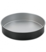 Make a cake for it! Showoff your best baking skills with this heavy-gauge aluminized steel cake pan, which heats evenly and features a nonstick finish that knows when to let go & how to clean up quick & easy. A dishwasher-safe design eliminates any bother after baking, plus the thick rolled edges on the pan prevent warping for a lifetime of use. Lifetime warranty.