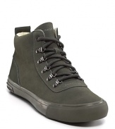 Rugged style takes the streets with these hiking-inspired lace-up boots, complete with a back pull-tab.