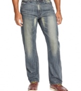 Save the slim fit for your suits. Kick back in these relaxed-fit jeans from Sean John for a chill vibe.