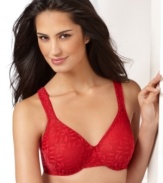 Soft, pretty and supportive…everything you could want in a bra. Sheer leaves spice up this underwire minimizer by Olga's Christina. Style #55019