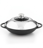 Cookware that woks for you! Three layers of ferno ceramic coating introduce nonstick and eco-friendly excellence into your space. Working on all stovetops, including induction, this everyday essential features a detachable stay-cool handle that lets you wash and store with ease. 5-year warranty.