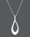 A simple pendant that will leave a lasting impression. This petite necklace by Unwritten boasts a classic open-cut teardrop design that will never go out of style. A timeless gift crafted in smooth sterling silver. Approximate length: 18 inches. Approximate drop: 3/4 inch.