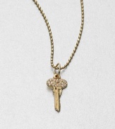 Mini pavé diamonds add sparkle to this radiant 14k gold design on a ball chain. Diamonds, .05 tcw14k goldLength, about 16Pendant size, about .5Lobster clasp closureMade in Italy and imported