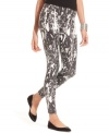 Go wild with INC's snakeskin-printed leggings! The abstract pattern makes them perfect for pairing with colorful tunics.