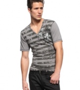 This y-neck henley from INC International Concepts upgrades any denim look.