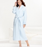 Transport yourself to the spa with this waffle terry robe by Charter Club.