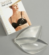 Get the curves of your dreams. Silicone pads insert into your bra for an instant extra cup size. They also warm to your body temperature for maximum comfort. Style #8600