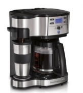 This is your good morning. Every cup is made to your taste with the flexibility of this professional coffee maker. Pop in a pod or start a full 12-cup brew-the choice is always yours and the results are always remarkable. 1-year warranty. Model 49980Z.