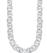 A single layer adds a hint of shine. Giani Bernini's link necklace is crafted in sterling silver. Approximate length: 18 inches.