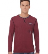 Layer on the fun with this long sleeve t shirt from Buffalo David Bitton.