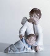 Let someone know they have a special friend looking after them! This sweet and adorable figurine makes a wonderful gift for a new mom. Crafted of fine porcelain with delicate painted hues and a high-gloss finish. Measures 7.5 x 4.75.