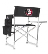 Win or lose, this Picnic Time folding chair keeps college sports fans happy at every game. A side table and detachable armrest caddy with pockets for the remote, soda and snacks mean you never have to step away from the action. Great for tailgate parties and camping, too!