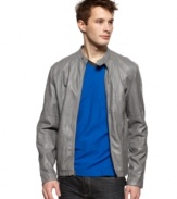 This moto-inspired jacket from Kenneth Cole Reaction will get your style revved up.