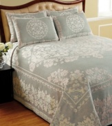 Refresh your room in timeless style with this Buckingham bedspread, featuring lovely floral and medallion designs in woven cotton jacquard. Choose from four classic colors.