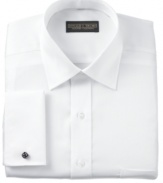 French cuffs add timeless sophistication to this smooth, iron free dress shirt from Donald Trump.