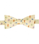 Two if by sea. This patterned bowtie from Countess Mara takes you on an instant seaside vacation.