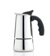 Finally an espresso maker that brews crisp, bold flavor with the intensity the drink is known for!  Add espresso into your routine with ease with this stainless steel maker that draws out the crucial notes of the beverage and makes up to 6 cups at a time for a guaranteed pick-me-up.